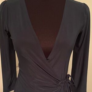 Express Elegant teal Cocktail Wrap Dress xs